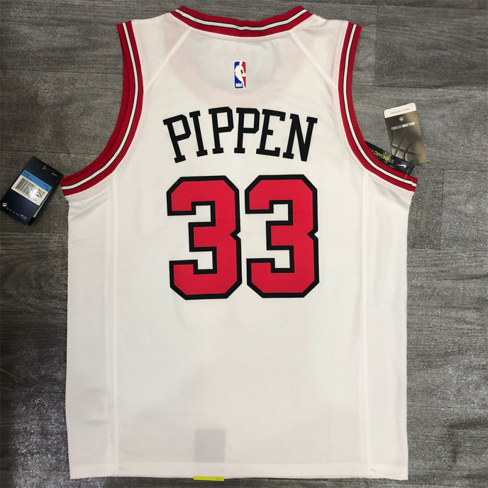NBA Chicago Bulls Round neck White Jersey PIPPEN#33 S-XXL