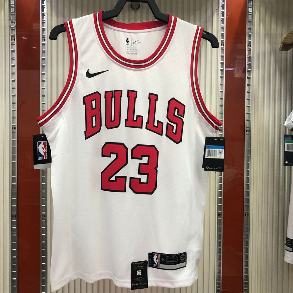NBA Chicago Bulls Round neck White Jersey JORDAN#23 S-XXL