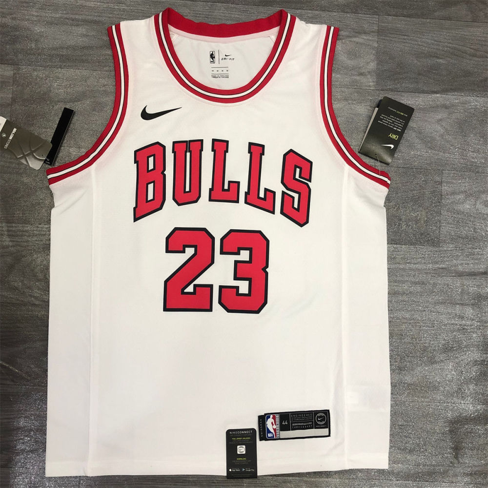 NBA Chicago Bulls Round neck White Jersey JORDAN#23 S-XXL