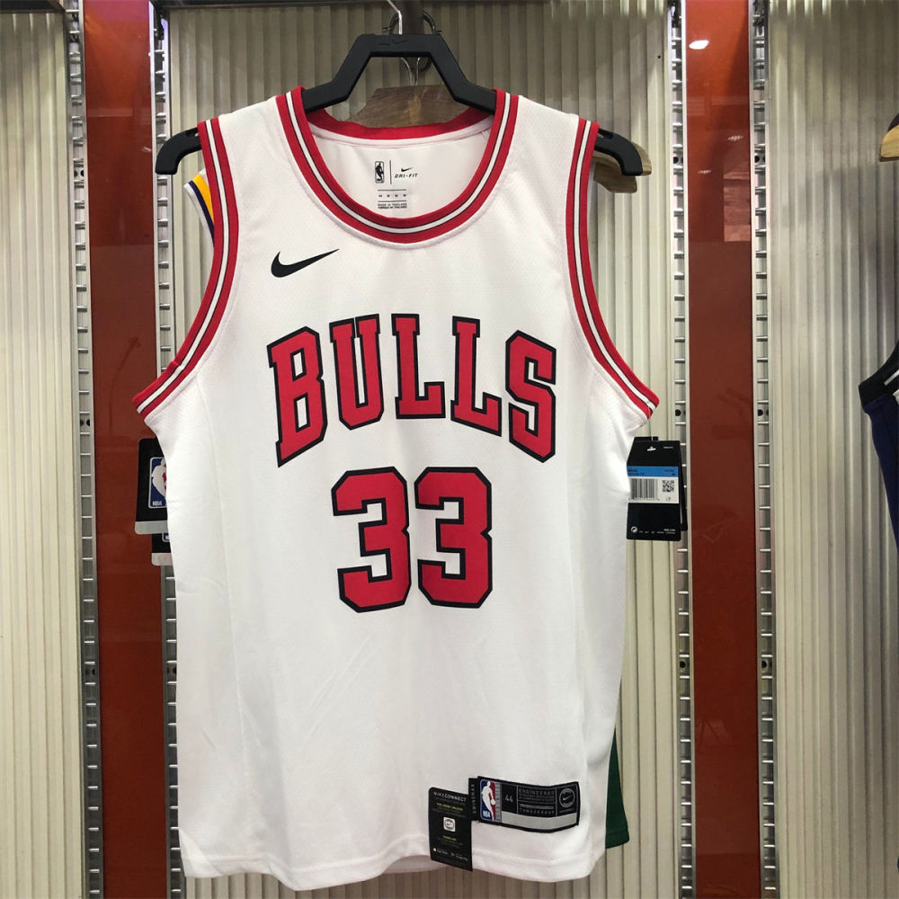 NBA Chicago Bulls Round neck White Jersey PIPPEN#33 S-XXL