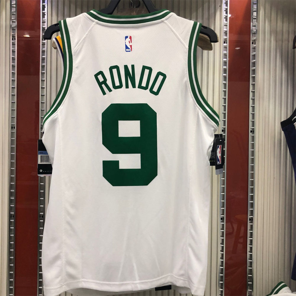 NBA Boston Celtics round neck White Jersey RONDO#9 S-XXL