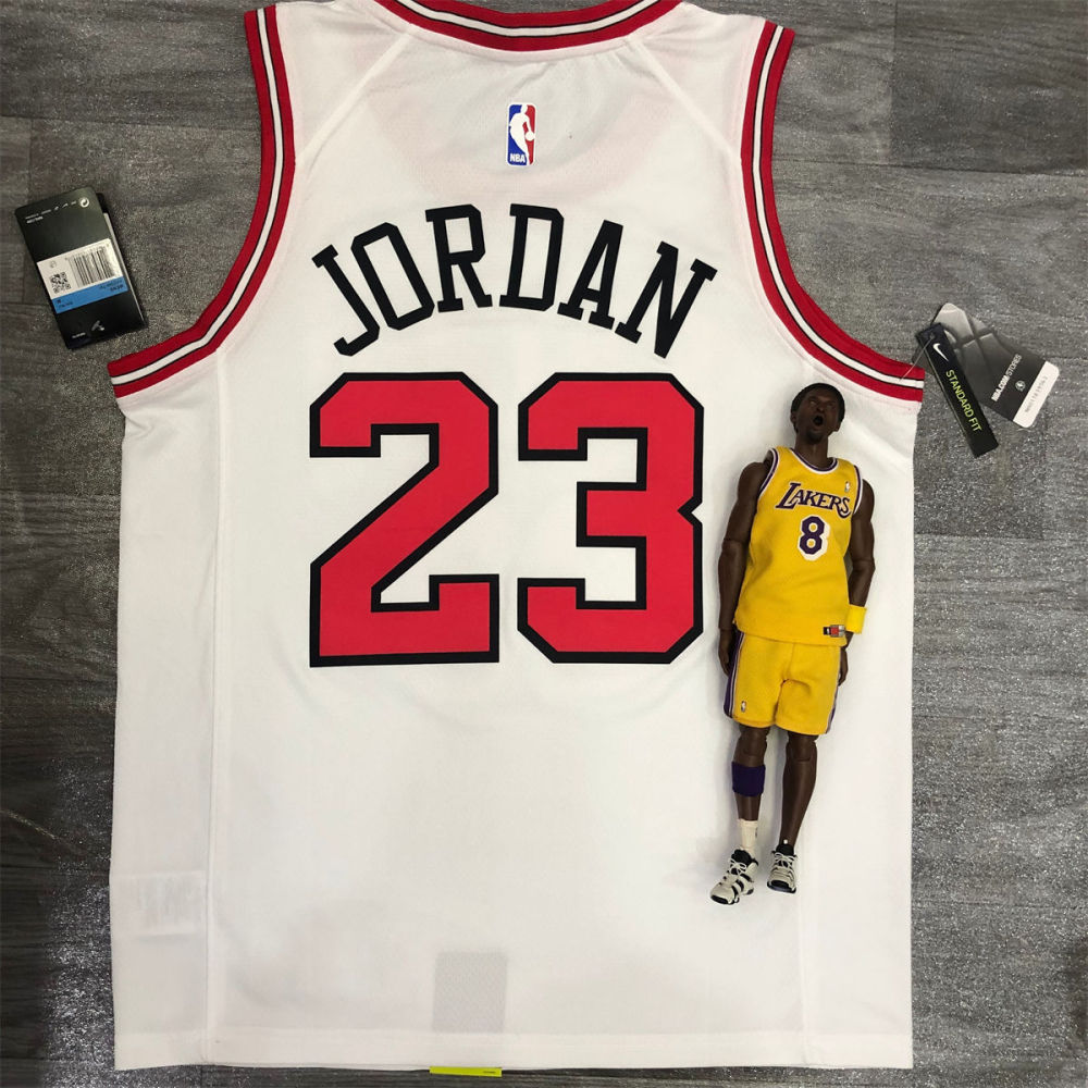 NBA Chicago Bulls Round neck White Jersey JORDAN#23 S-XXL