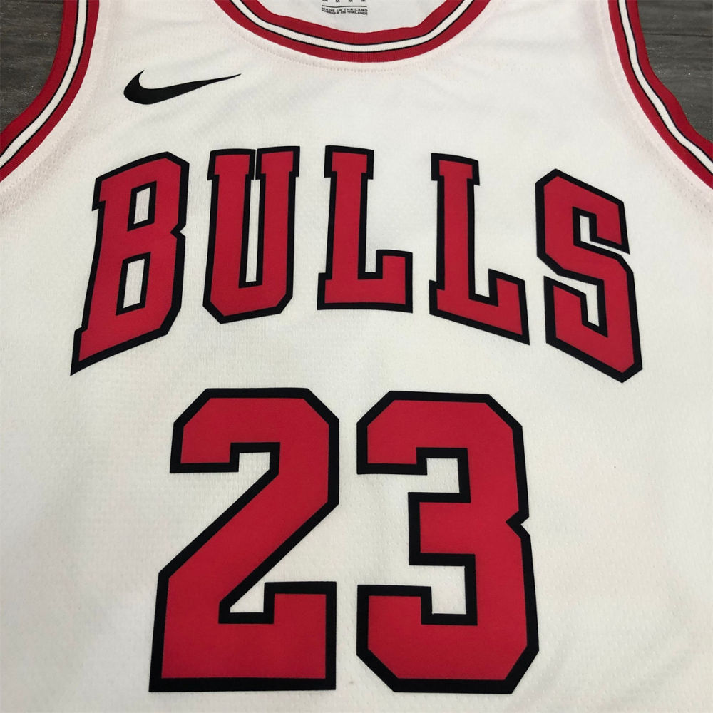 NBA Chicago Bulls Round neck White Jersey JORDAN#23 S-XXL