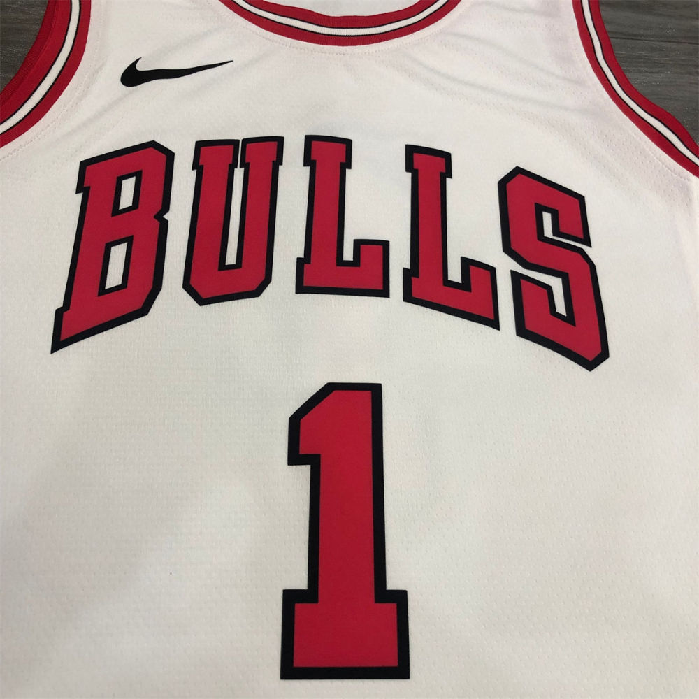 NBA Chicago Bulls Round neck White Jersey ROSE#1 S-XXL