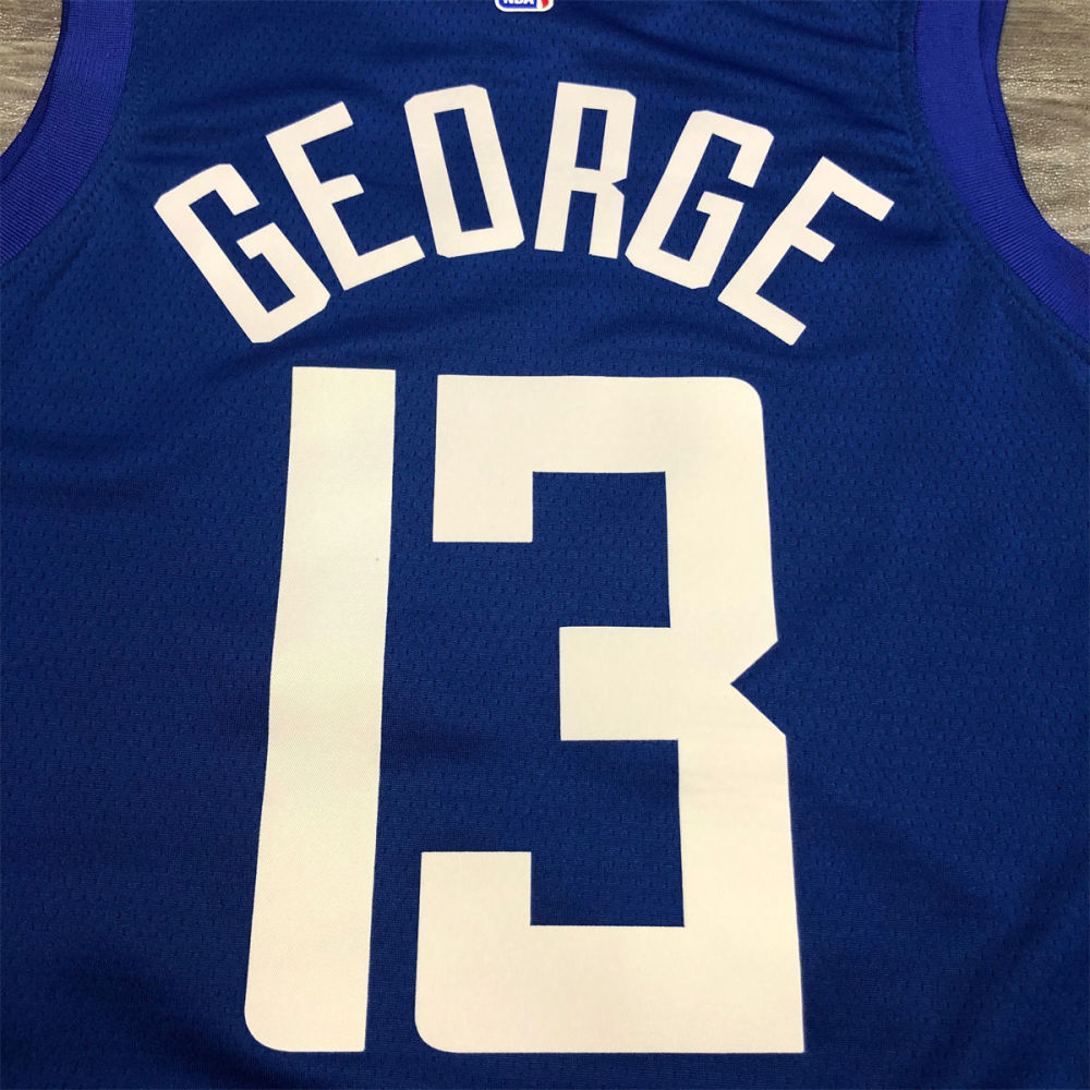 NBA Los Angeles Clippers V neck Blue Jersey GEORGE#13 S-XXL