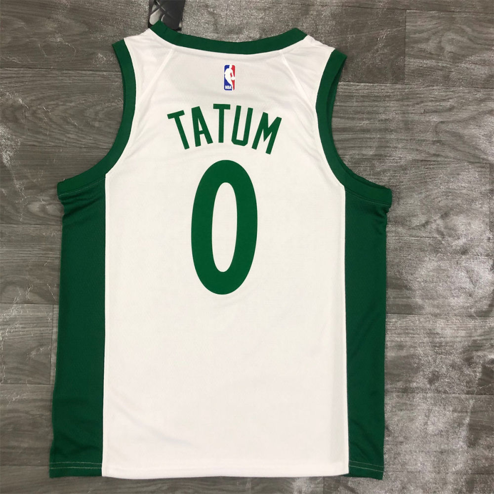 NBA Boston Celtics Round Neck White Jersey TATUM#0 S-XXL
