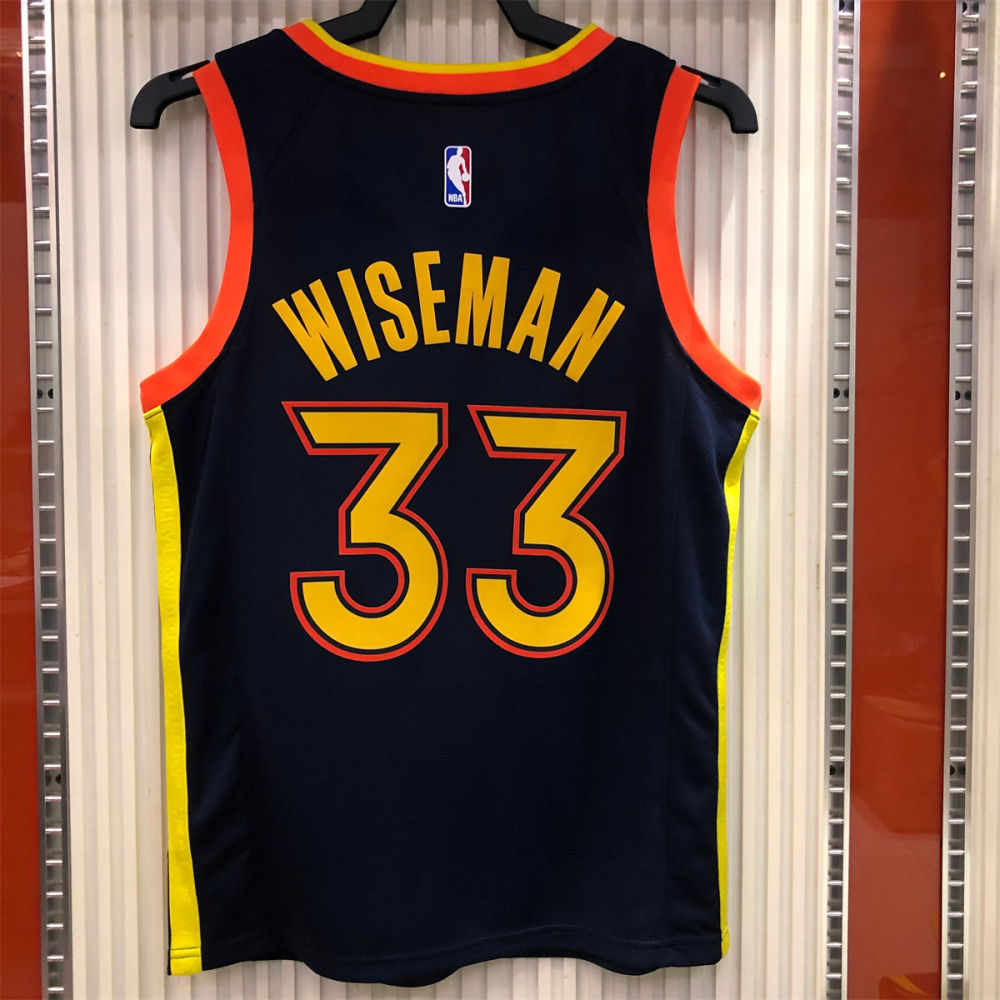 NBA Golden State Warriors V neck Black Jersey WISEMAN#33 S-XXL