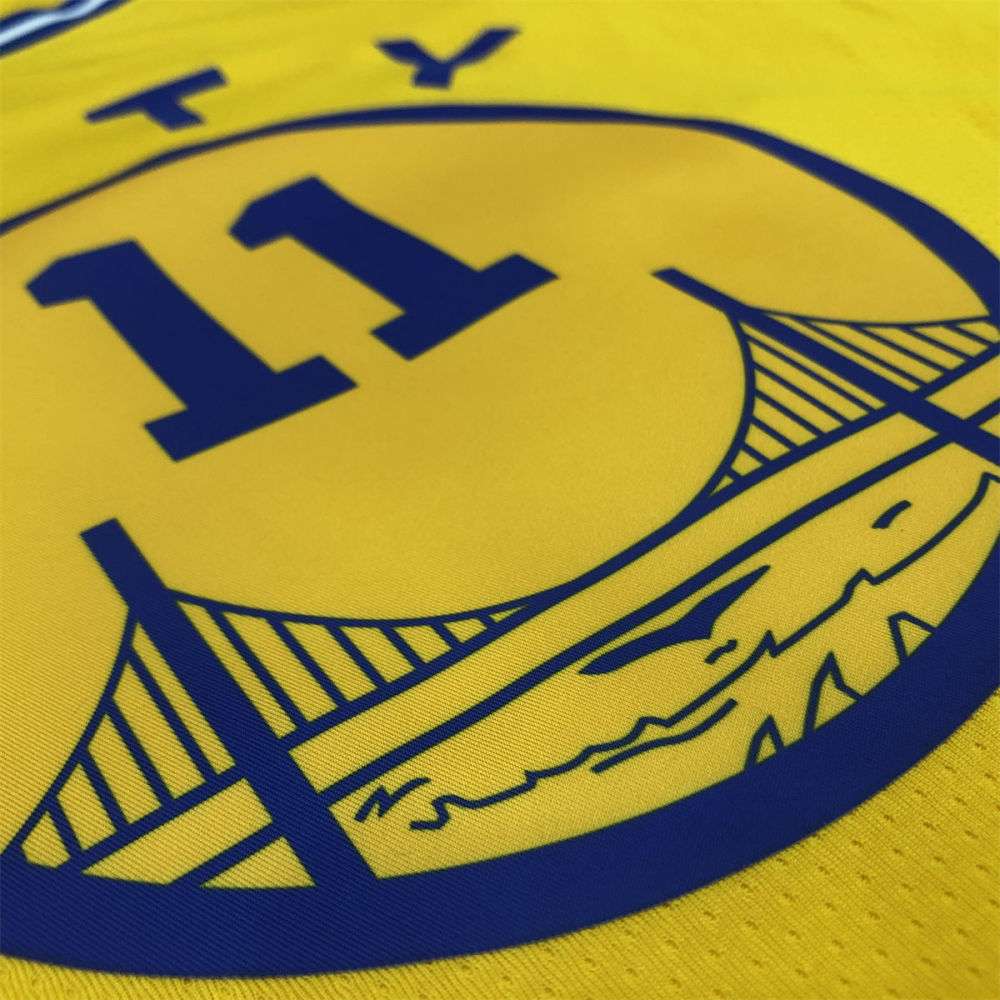 NBA Golden State Warriors Round neck Yellow Jersey THOMPSON#11 S-XXL