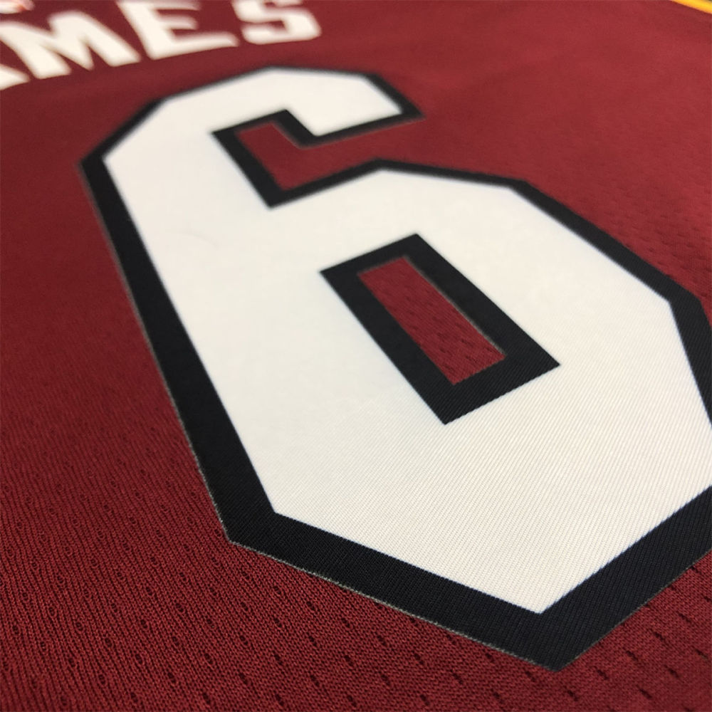 NBA Miami Hearts V-Neck Red Jersey JAMES#6 S-XXL