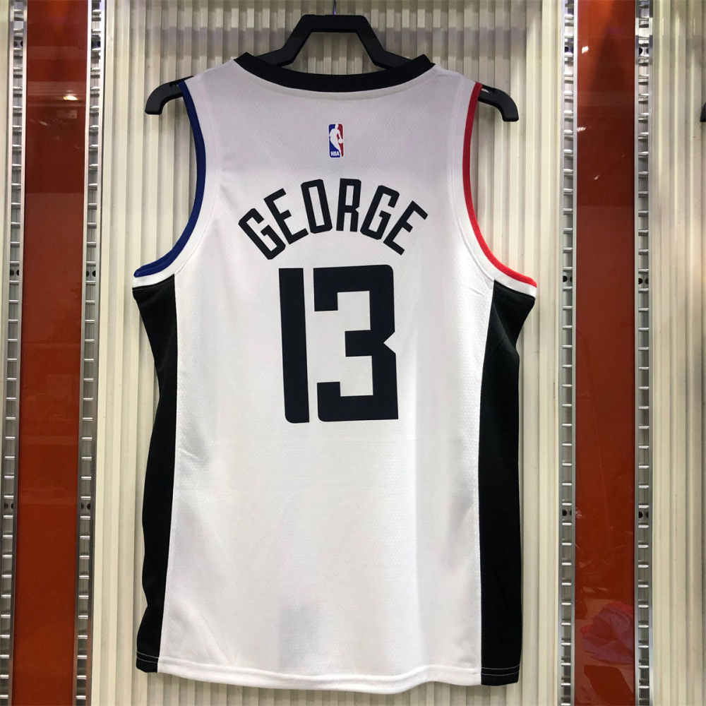 NBA Los Angeles Clippers V neck White Jersey GEORGE#13 S-XXL
