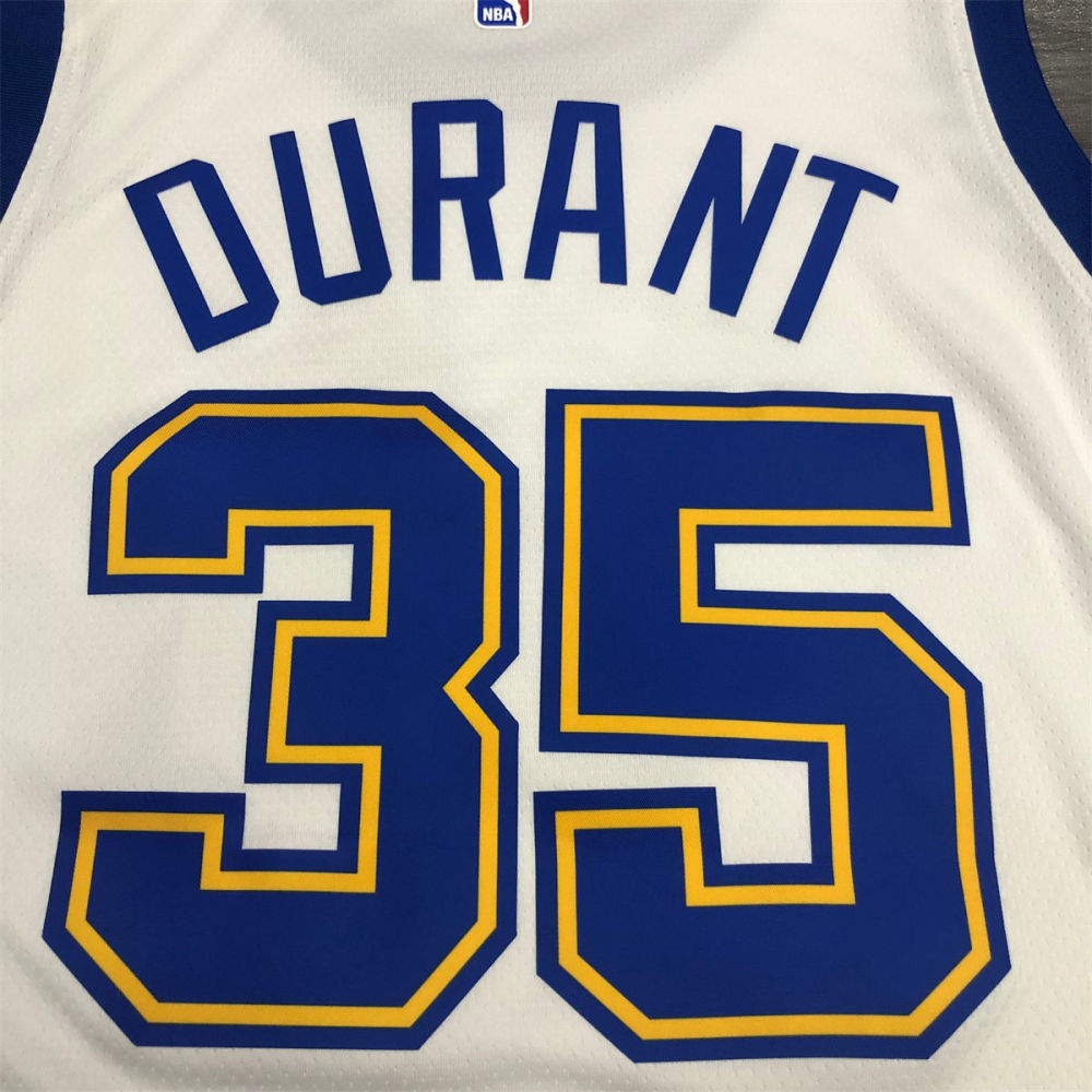 NBA Golden State Warriors Round neck White Jersey DURANT#35 S-XXL