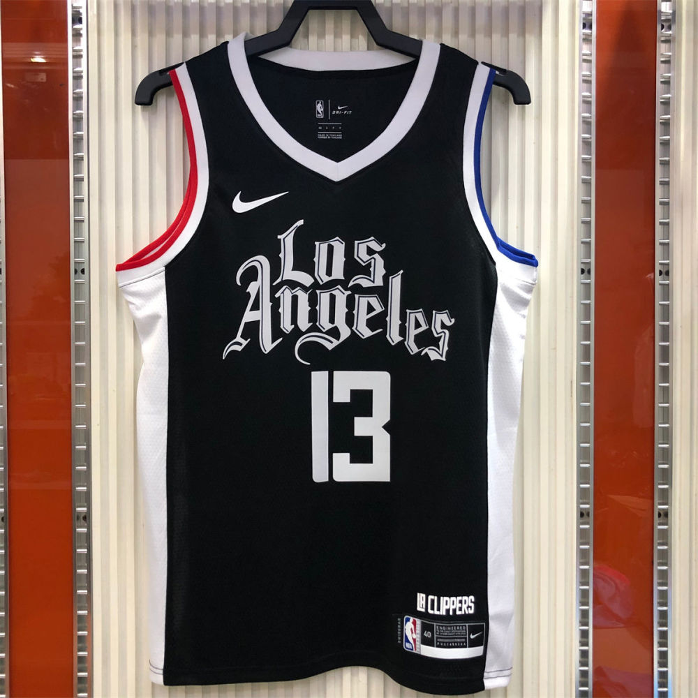 NBA Los Angeles Clippers V neck Black Jersey GEORGE#13 S-XXL
