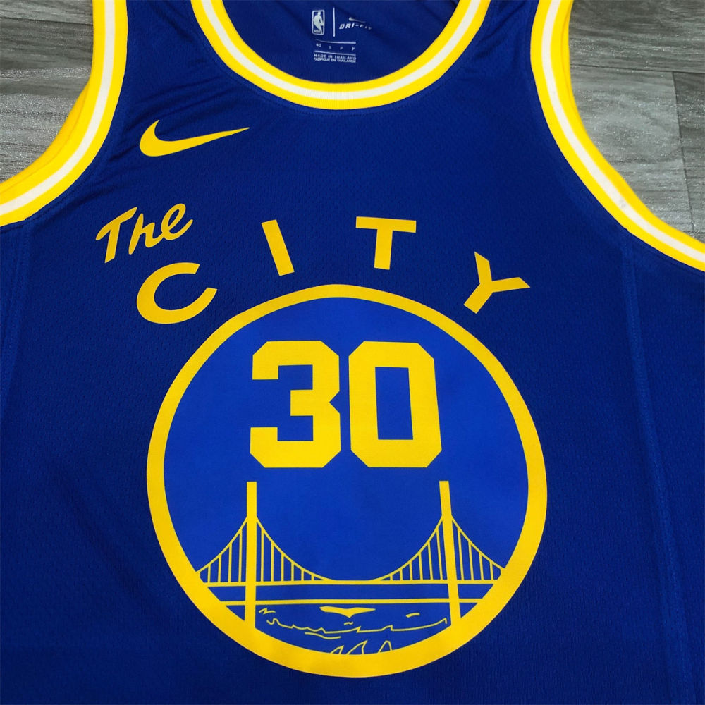 NBA Golden State Warriors Round neck Blue Jersey CURRY#30 S-XXL