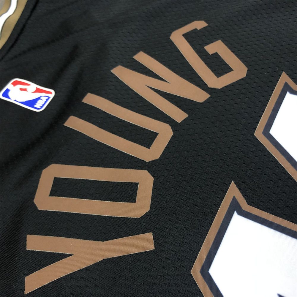NBA Altanta Hawks Round Neck Black Jersey YOUNG#11 S-XXL