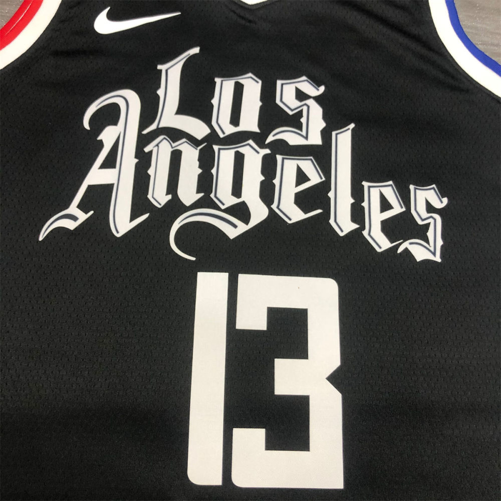 NBA Los Angeles Clippers V neck Black Jersey GEORGE#13 S-XXL