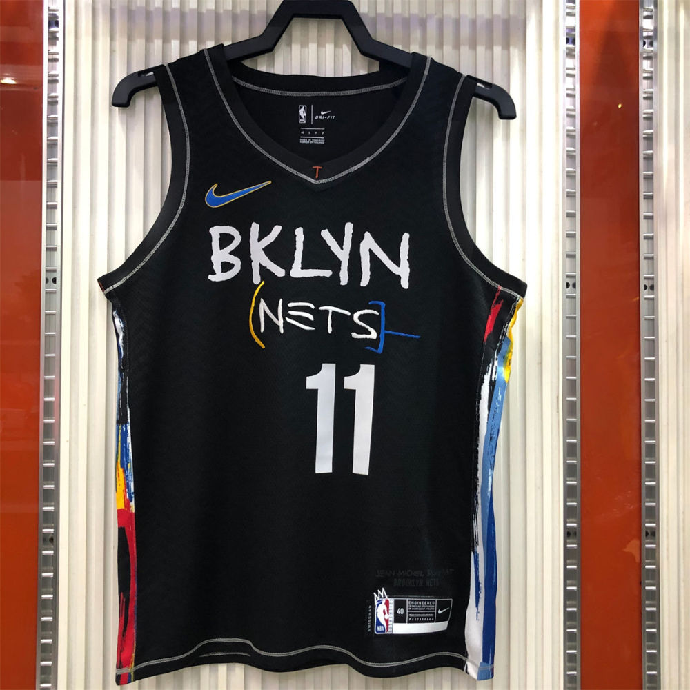 NBA Brooklyn Nets V neck Black Jersey Irving#11S-XXL