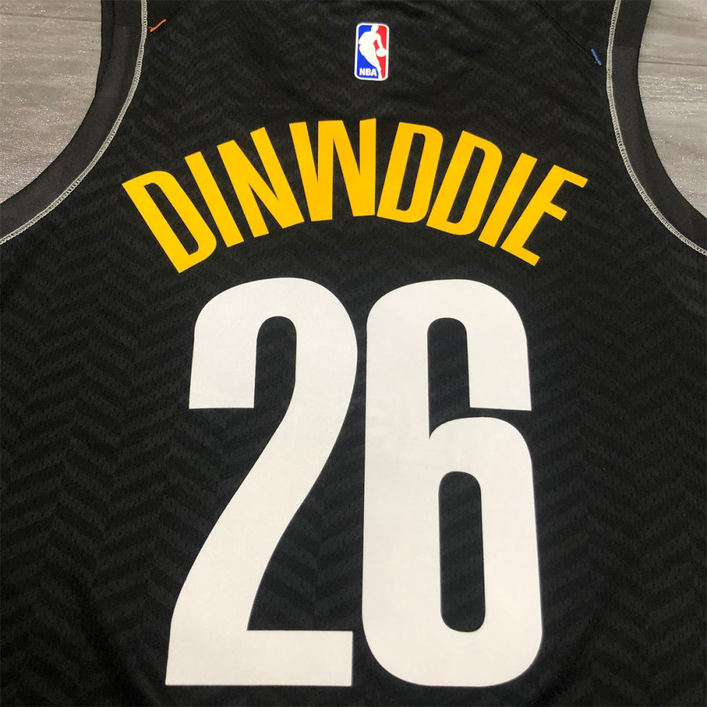 NBA Brooklyn Nets V neck Black Jersey DINWDDIE#26 S-XXL