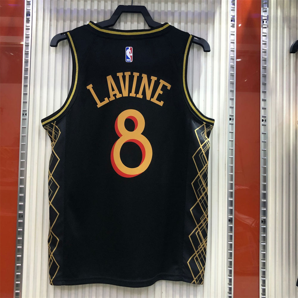 NBA Chicago Bulls Round neck Black Jersey LAVINE#8 S-XXL