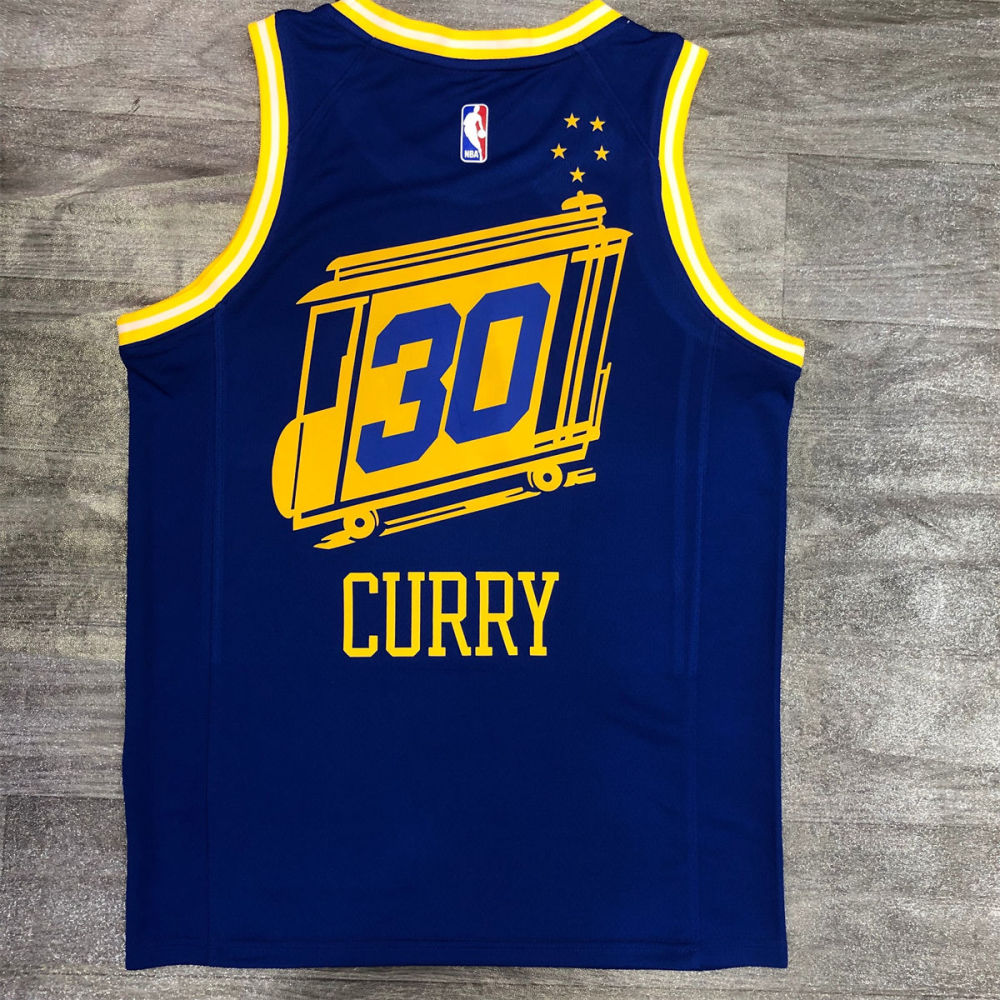 NBA Golden State Warriors Round neck Blue Jersey CURRY#30 S-XXL
