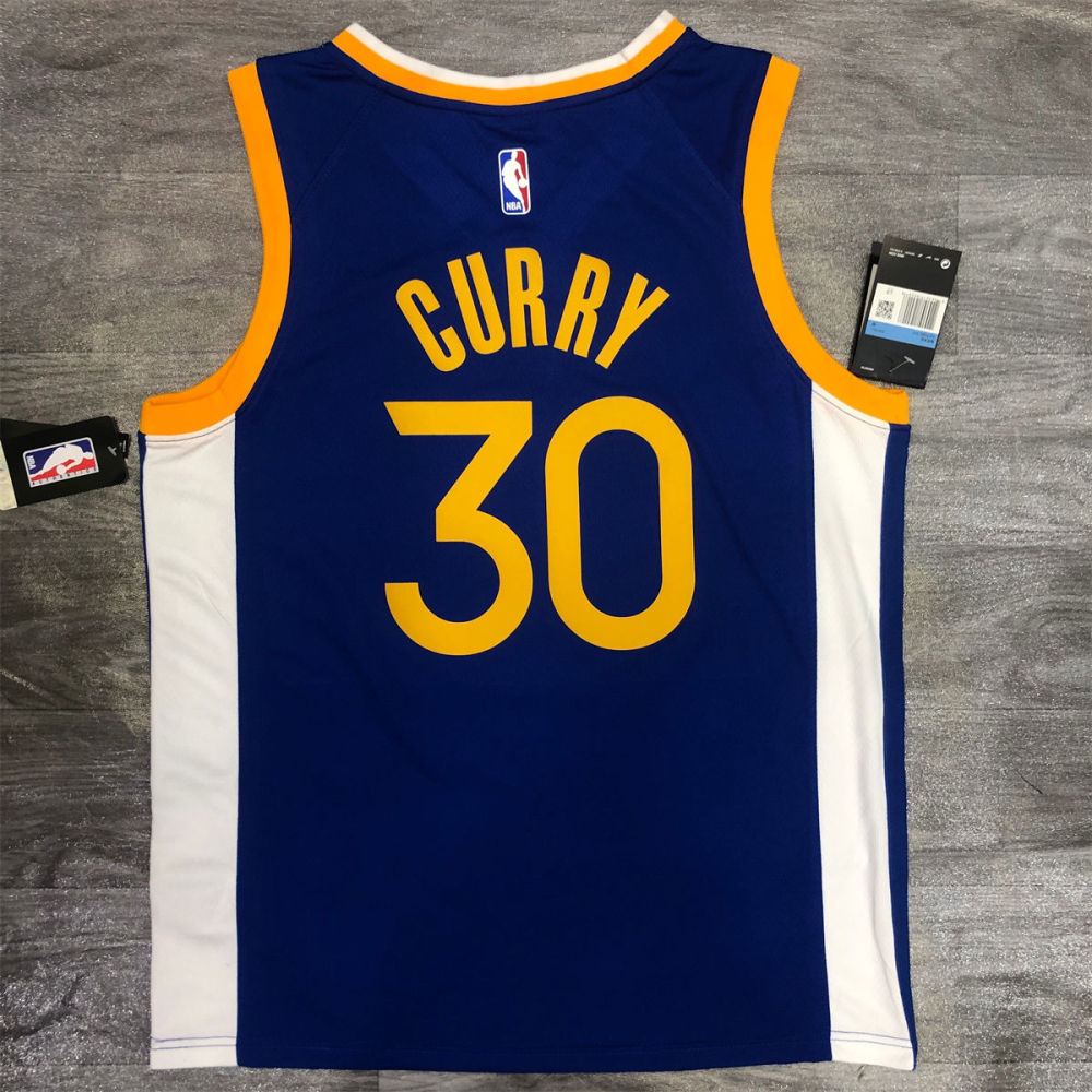 NBA Golden State Warriors V neck Blue Jersey CURRY#30 S-XXL