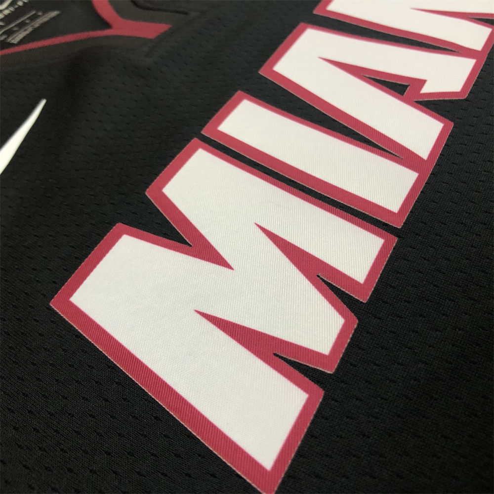 NBA Miami Hearts V-Neck Black Jersey WADE#3 S-XXL