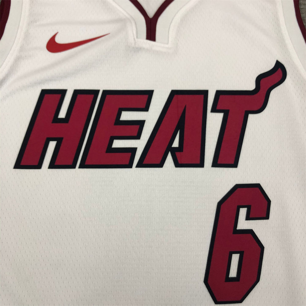 NBA Miami Hearts V-Neck White Jersey JAMES#6 S-XXL