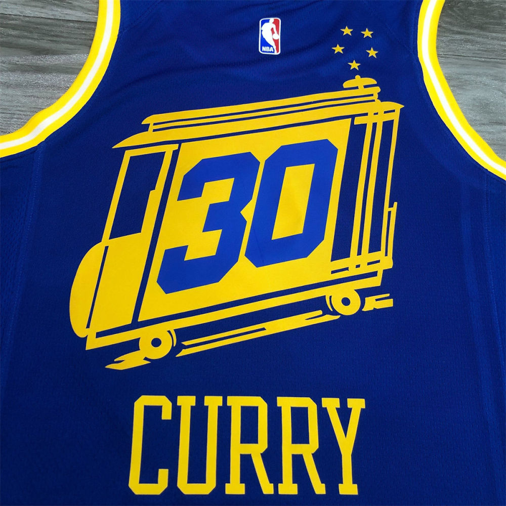 NBA Golden State Warriors Round neck Blue Jersey CURRY#30 S-XXL