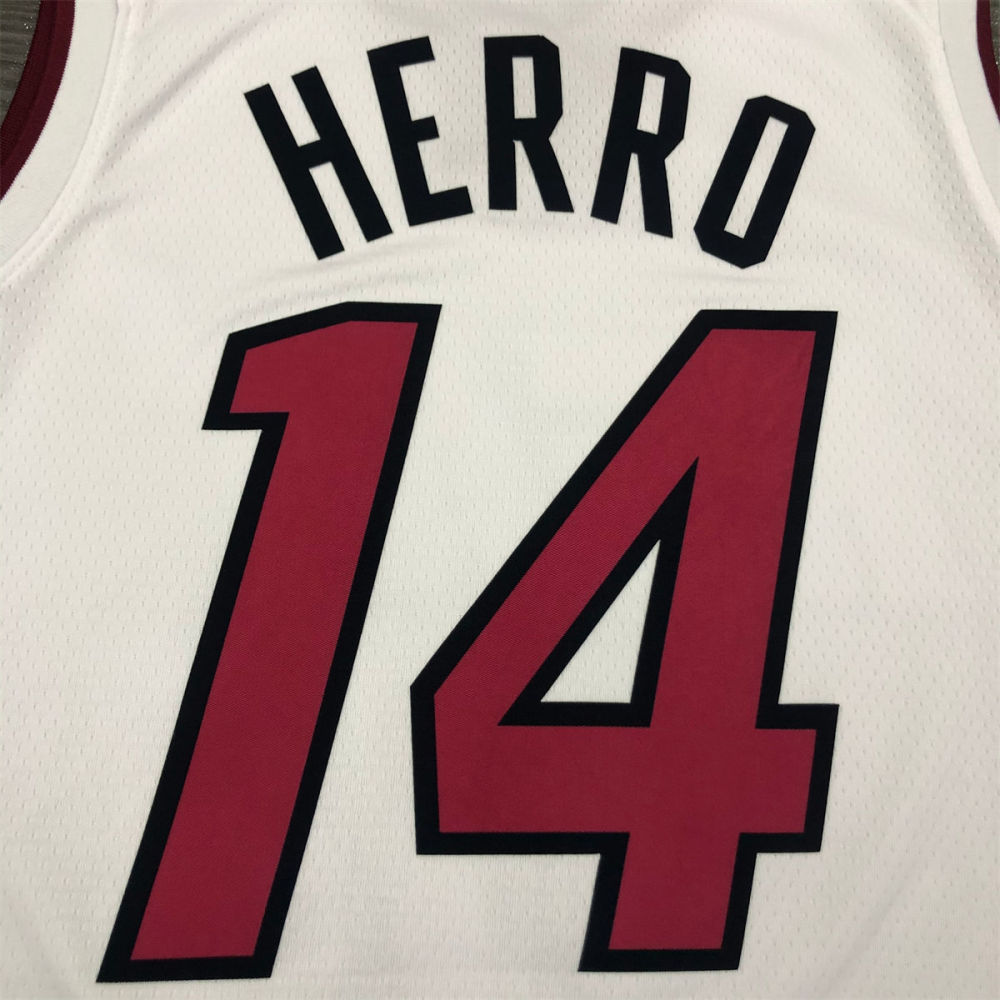 NBA Miami Hearts V-Neck White Jersey HERRO#14 S-XXL