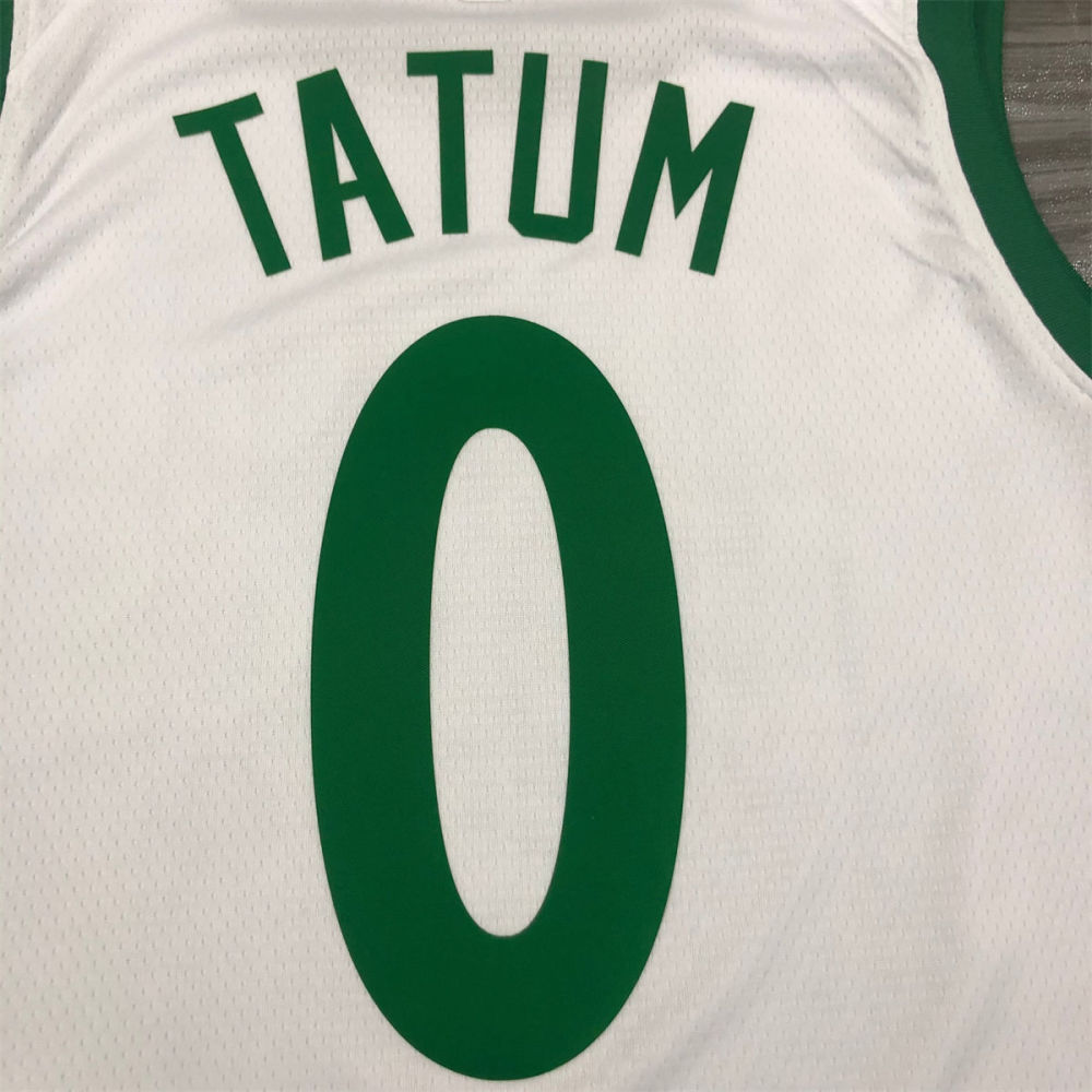 NBA Boston Celtics Round Neck White Jersey TATUM#0 S-XXL