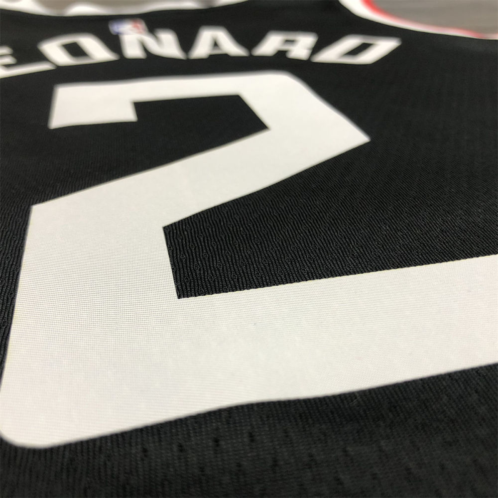 NBA Los Angeles Clippers V neck Black Jersey LEONARD#2 S-XXL