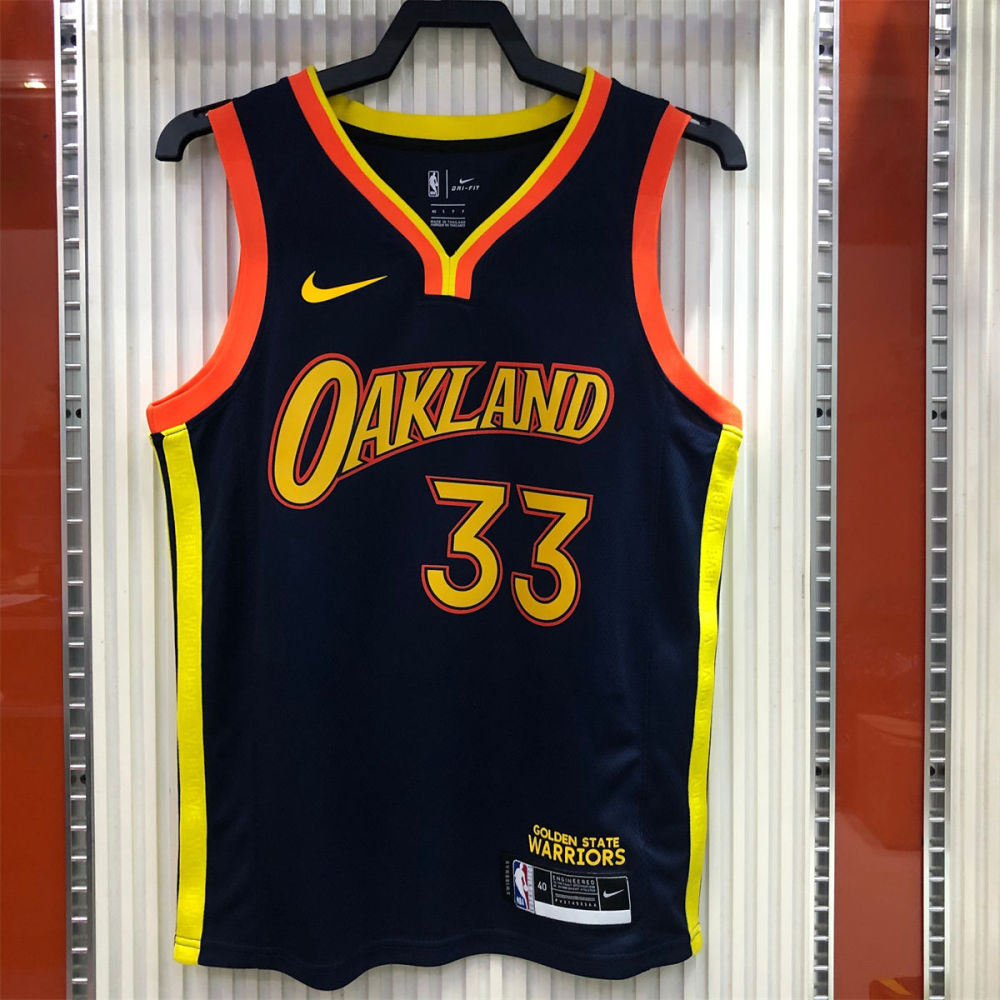 NBA Golden State Warriors V neck Black Jersey WISEMAN#33 S-XXL