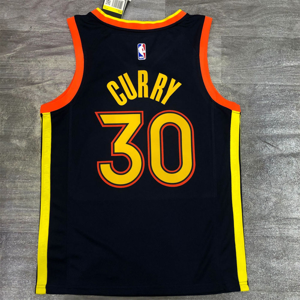 NBA Golden State Warriors V neck Black Jersey CURRY#30 S-XXL
