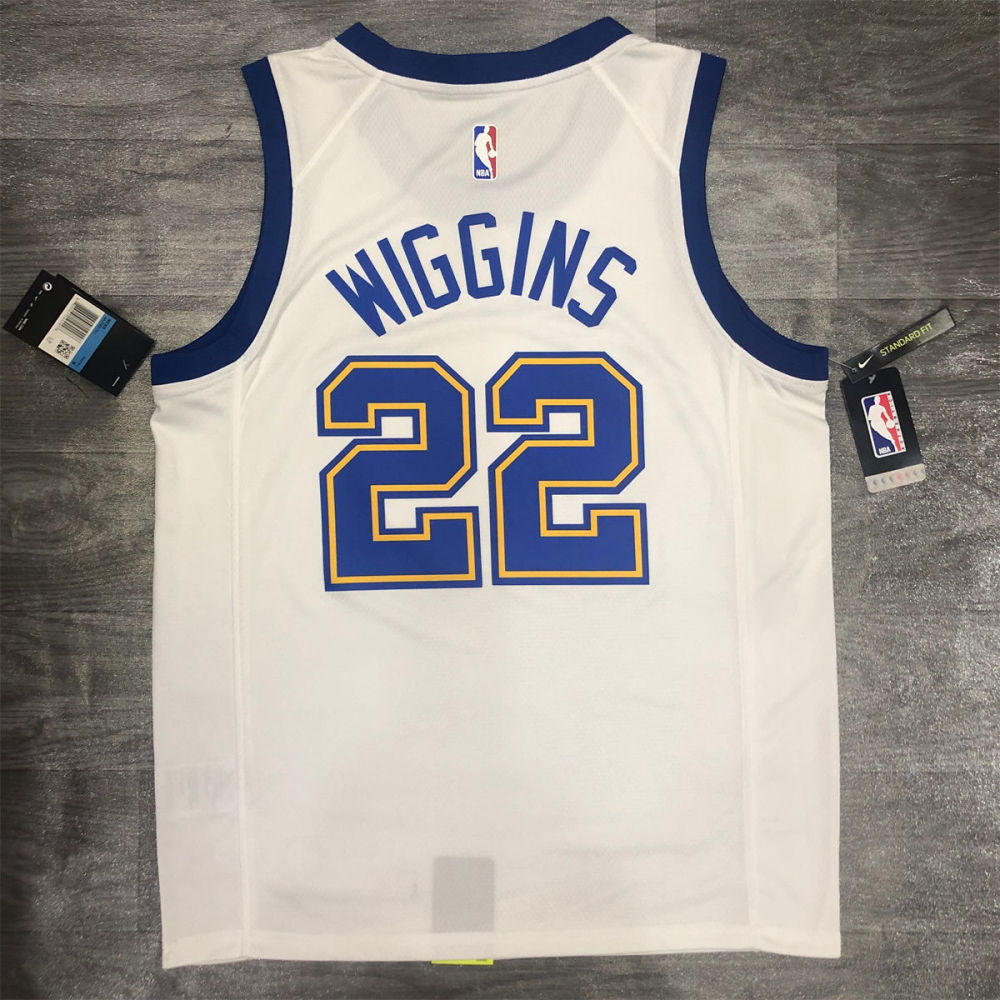 NBA Golden State Warriors Round neck White Jersey WIGGINS#22 S-XXL