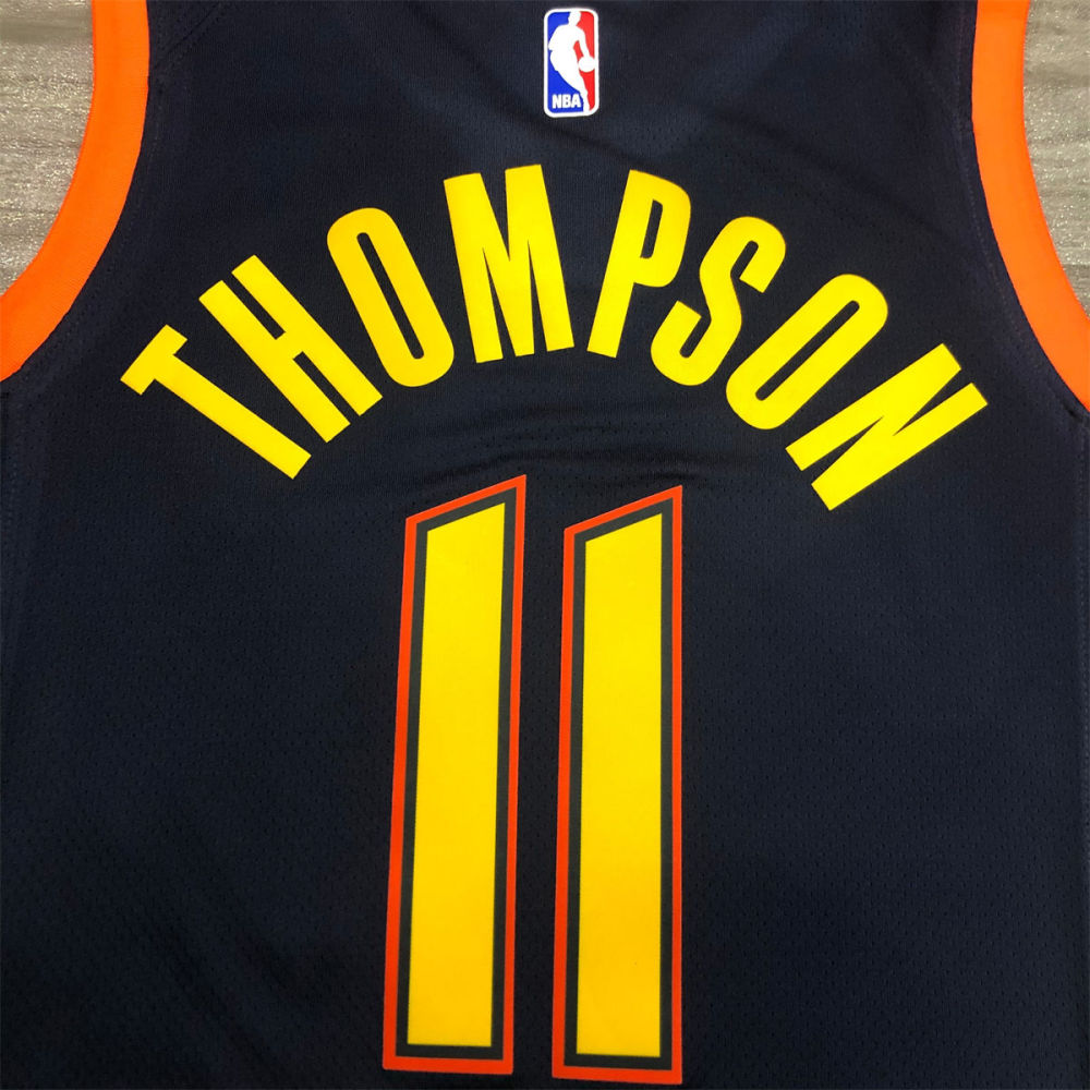 NBA Golden State Warriors V neck Black Jersey THOMPSON#11 S-XXL