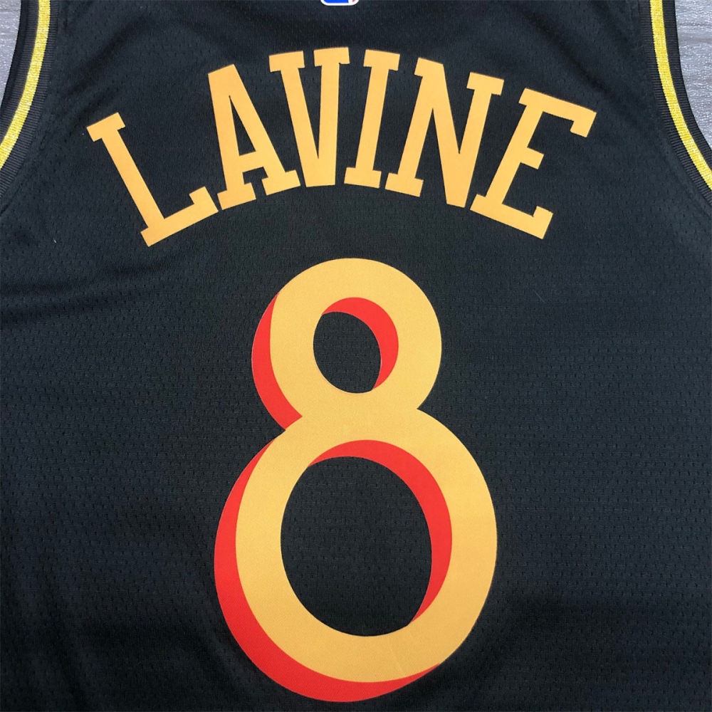 NBA Chicago Bulls Round neck Black Jersey LAVINE#8 S-XXL