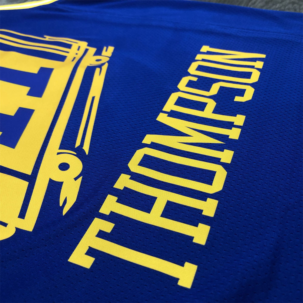 NBA Golden State Warriors Round neck Blue Jersey THOMPSON#11 S-XXL