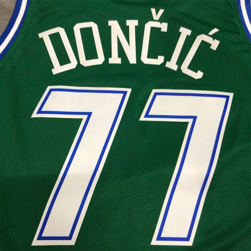 NBA Dallas Mavericks Round Neck Green Jersey DONCIC#77 S-XXL