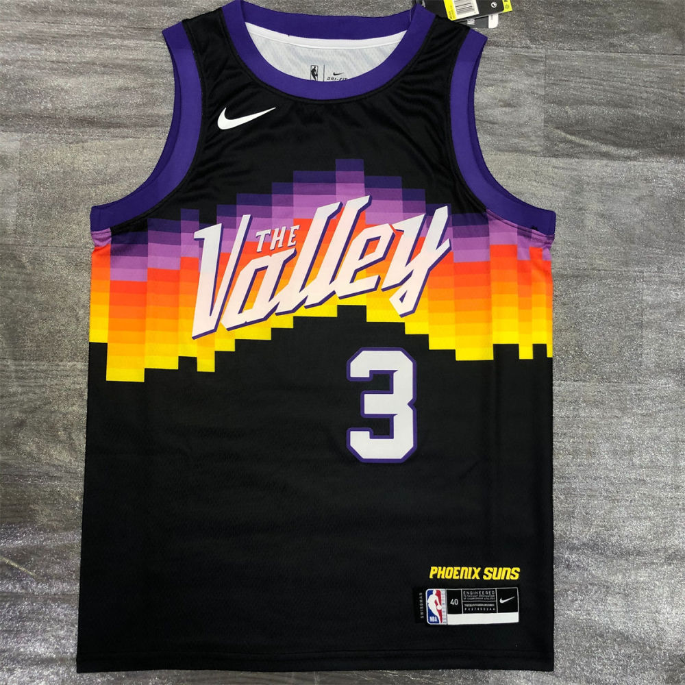 NBA Phoenix Suns Round neck Black jersey PAUL#3 S-XXL