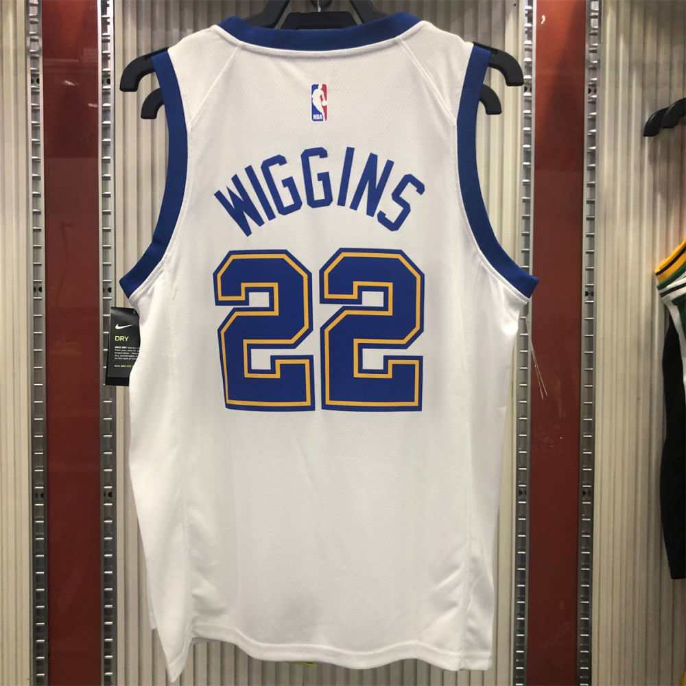 NBA Golden State Warriors Round neck White Jersey WIGGINS#22 S-XXL