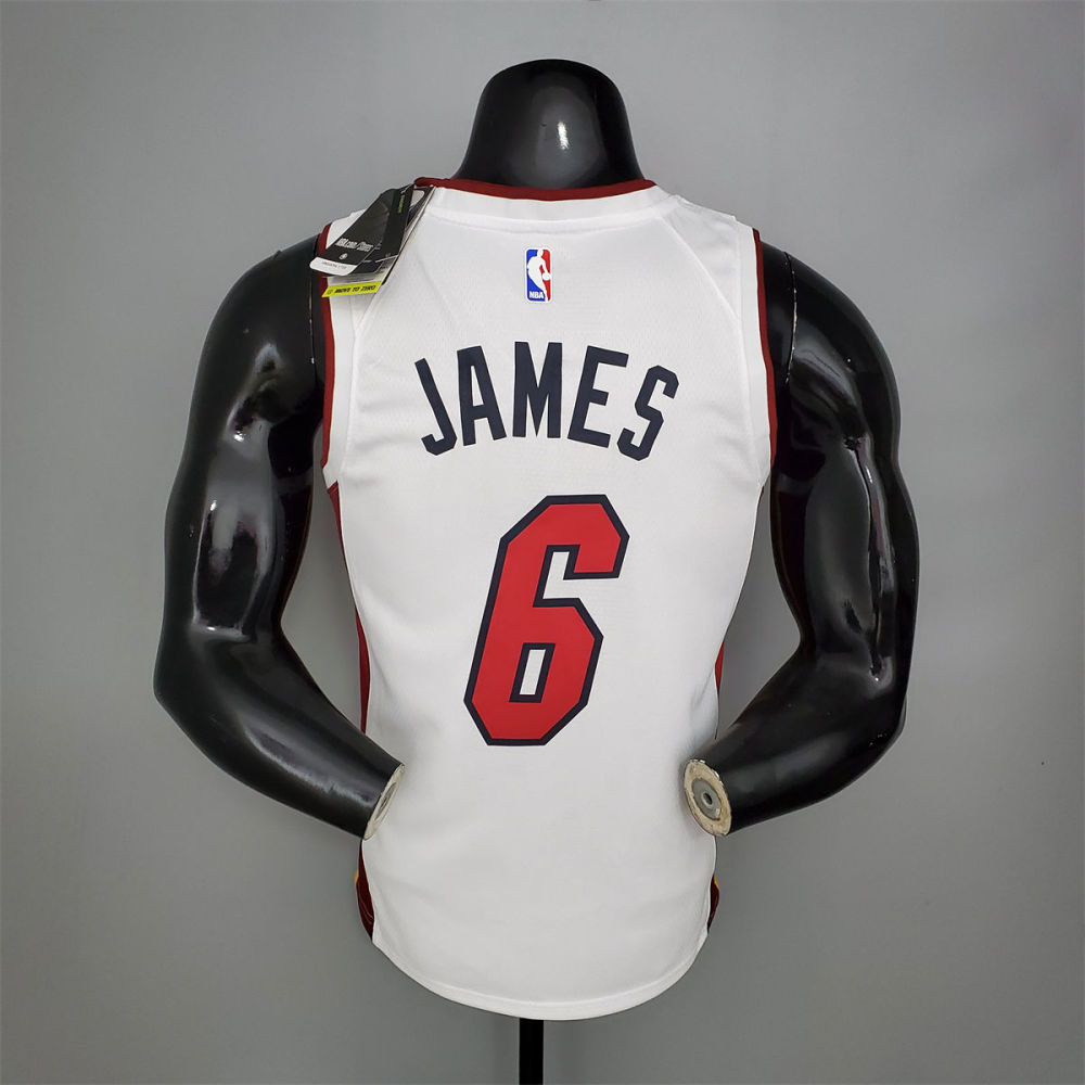 NBA Miami Hearts V-Neck White Jersey JAMES#6 S-XXL
