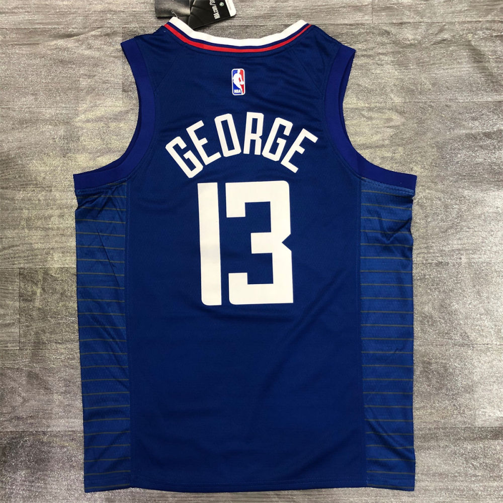 NBA Los Angeles Clippers V neck Blue Jersey GEORGE#13 S-XXL