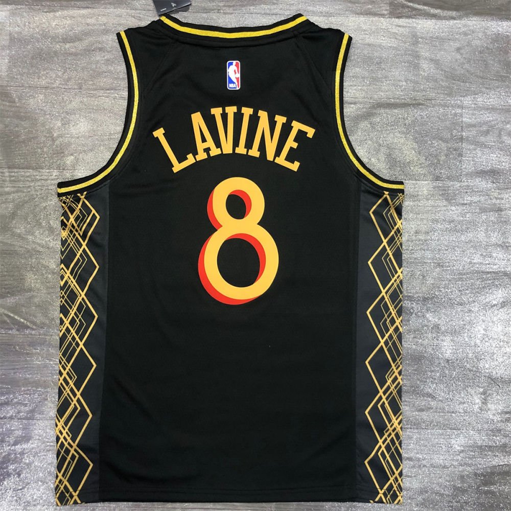 NBA Chicago Bulls Round neck Black Jersey LAVINE#8 S-XXL