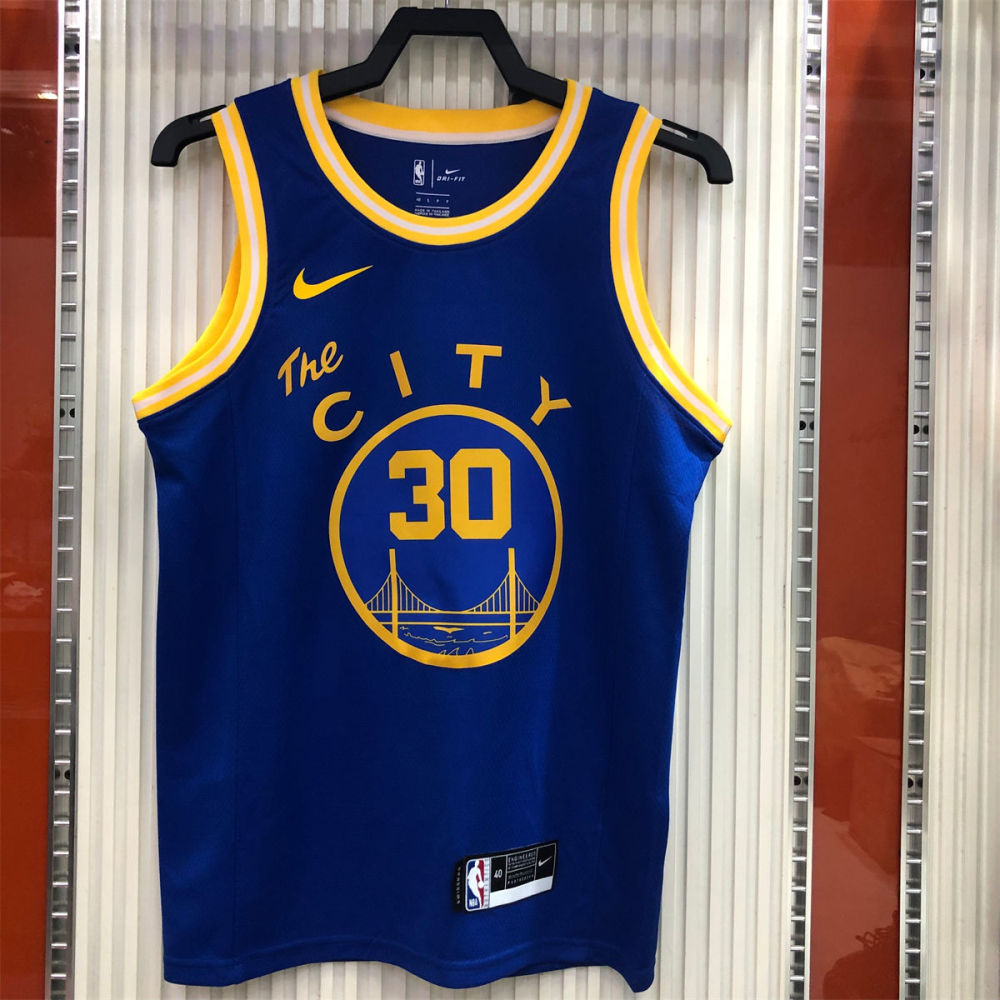 NBA Golden State Warriors Round neck Blue Jersey CURRY#30 S-XXL