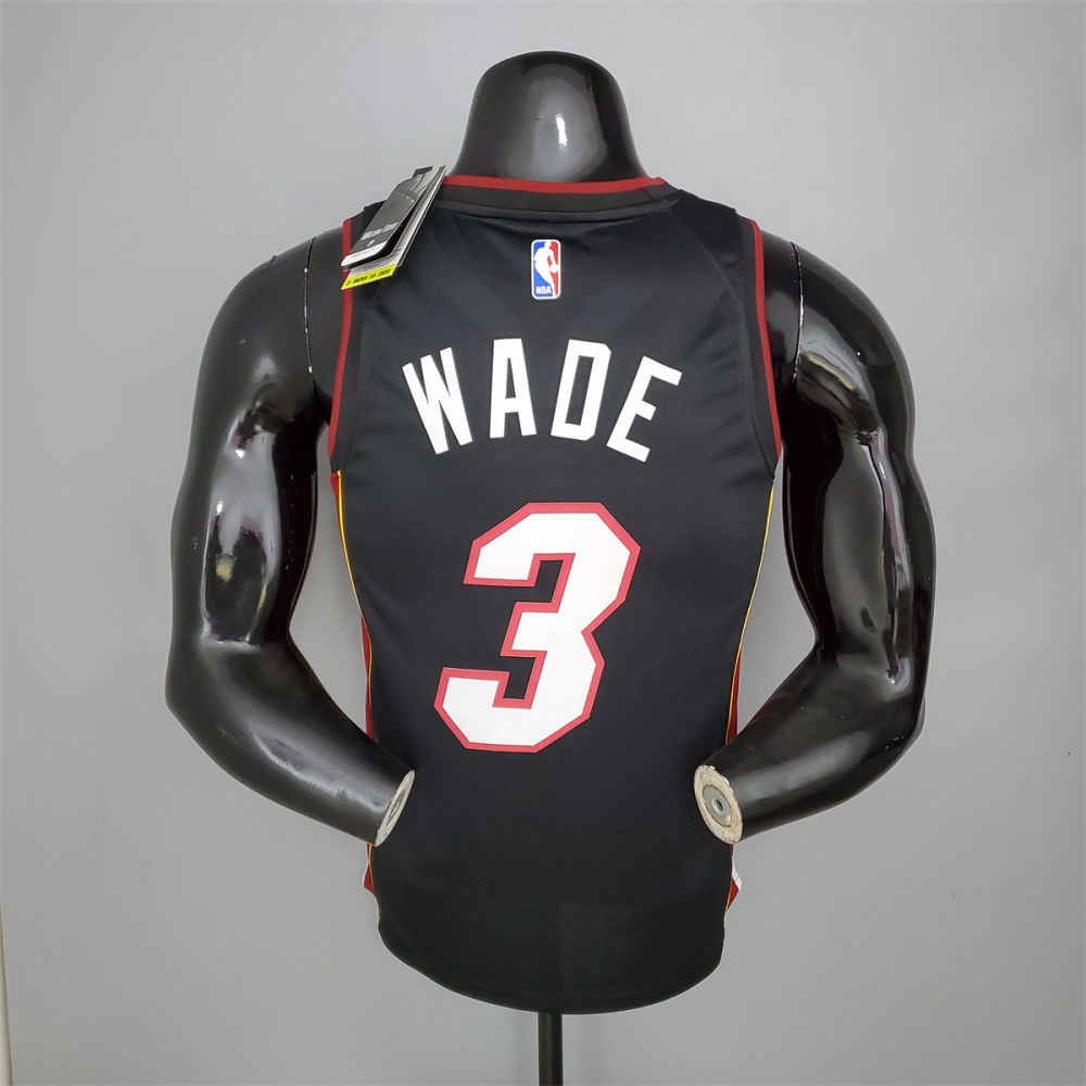 NBA Miami Hearts V-Neck Black Jersey WADE#3 S-XXL