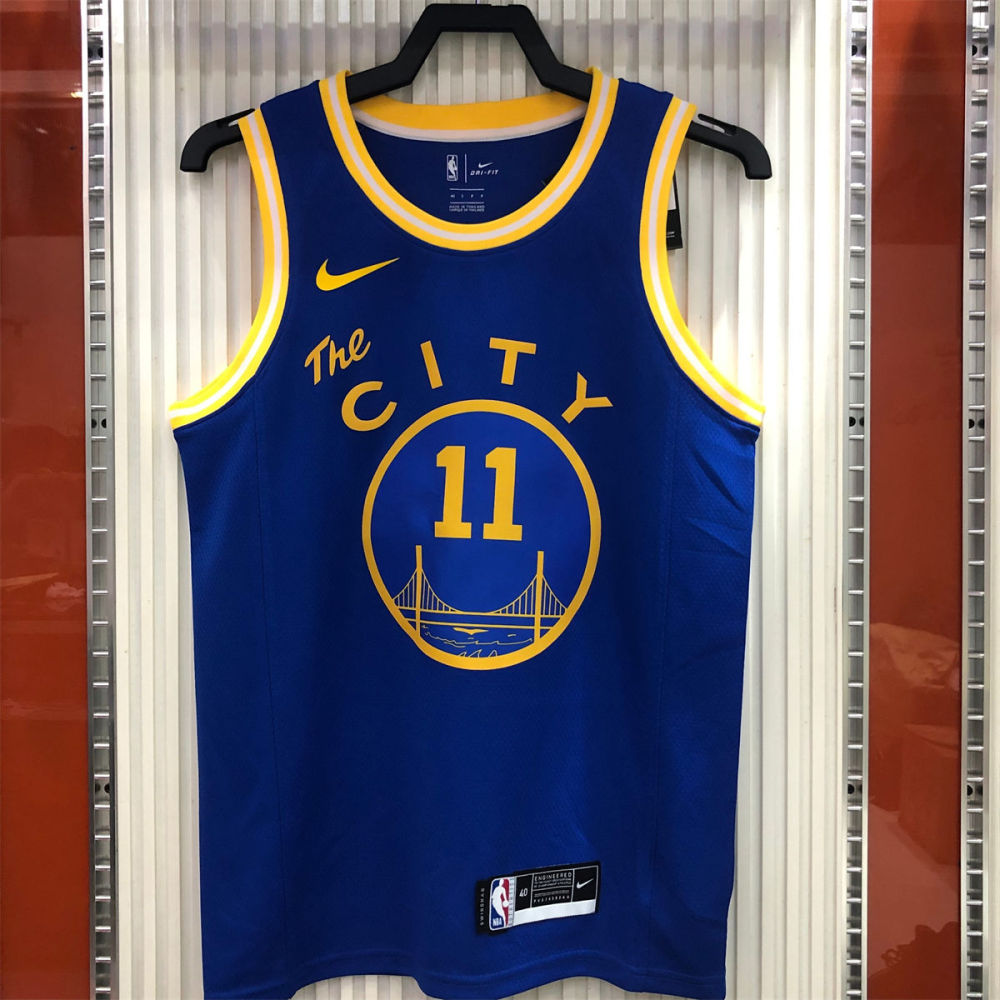 NBA Golden State Warriors Round neck Blue Jersey THOMPSON#11 S-XXL