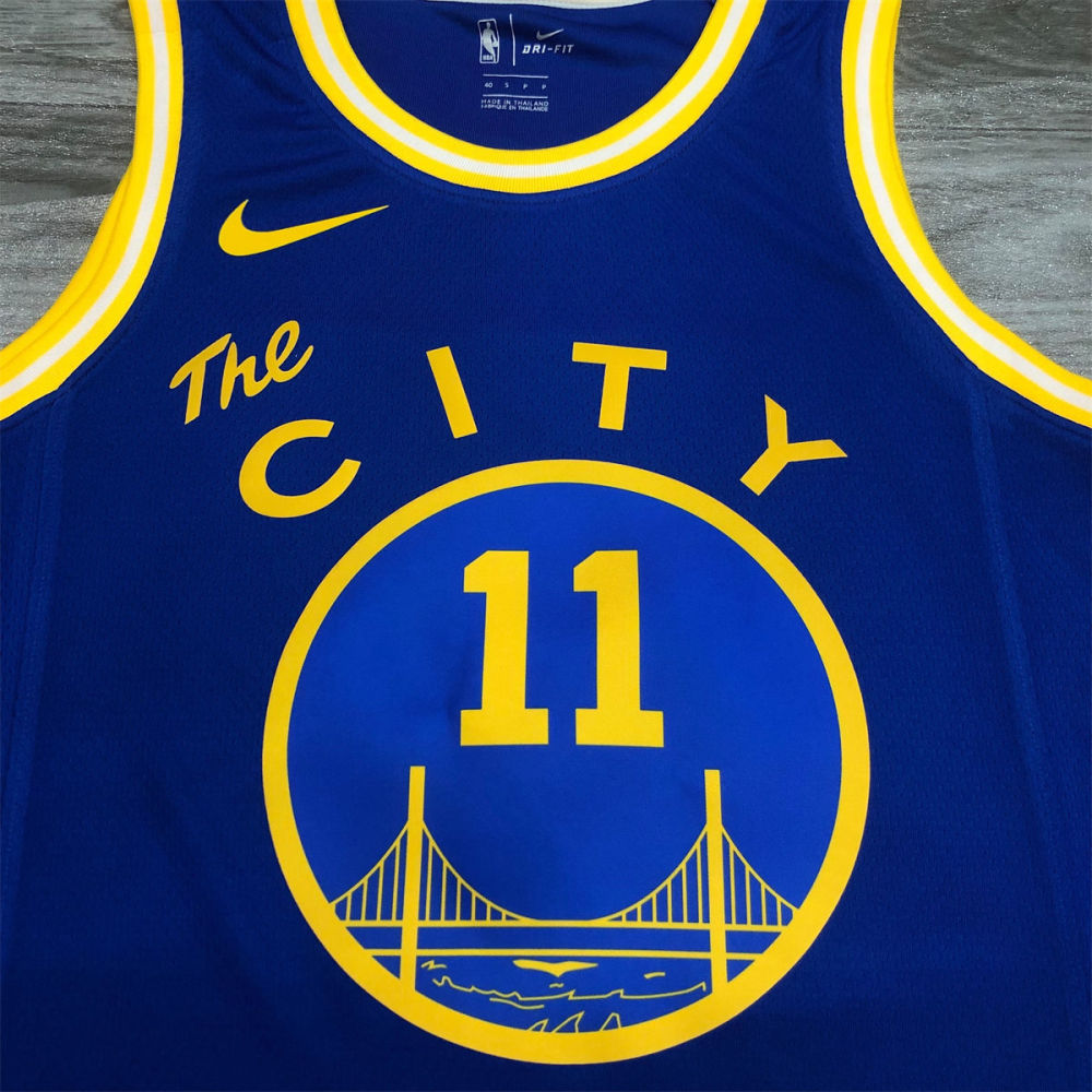 NBA Golden State Warriors Round neck Blue Jersey THOMPSON#11 S-XXL