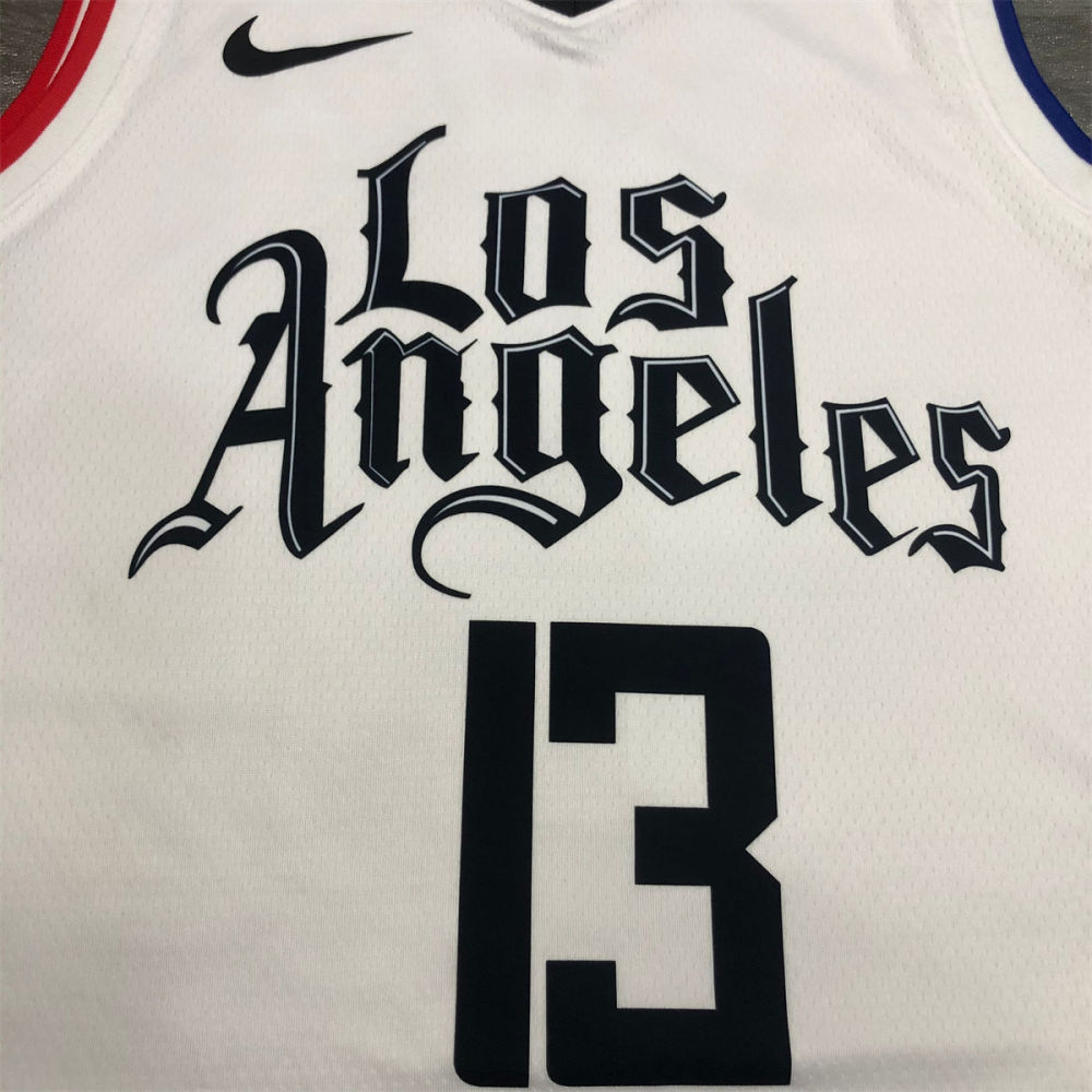NBA Los Angeles Clippers V neck White Jersey GEORGE#13 S-XXL