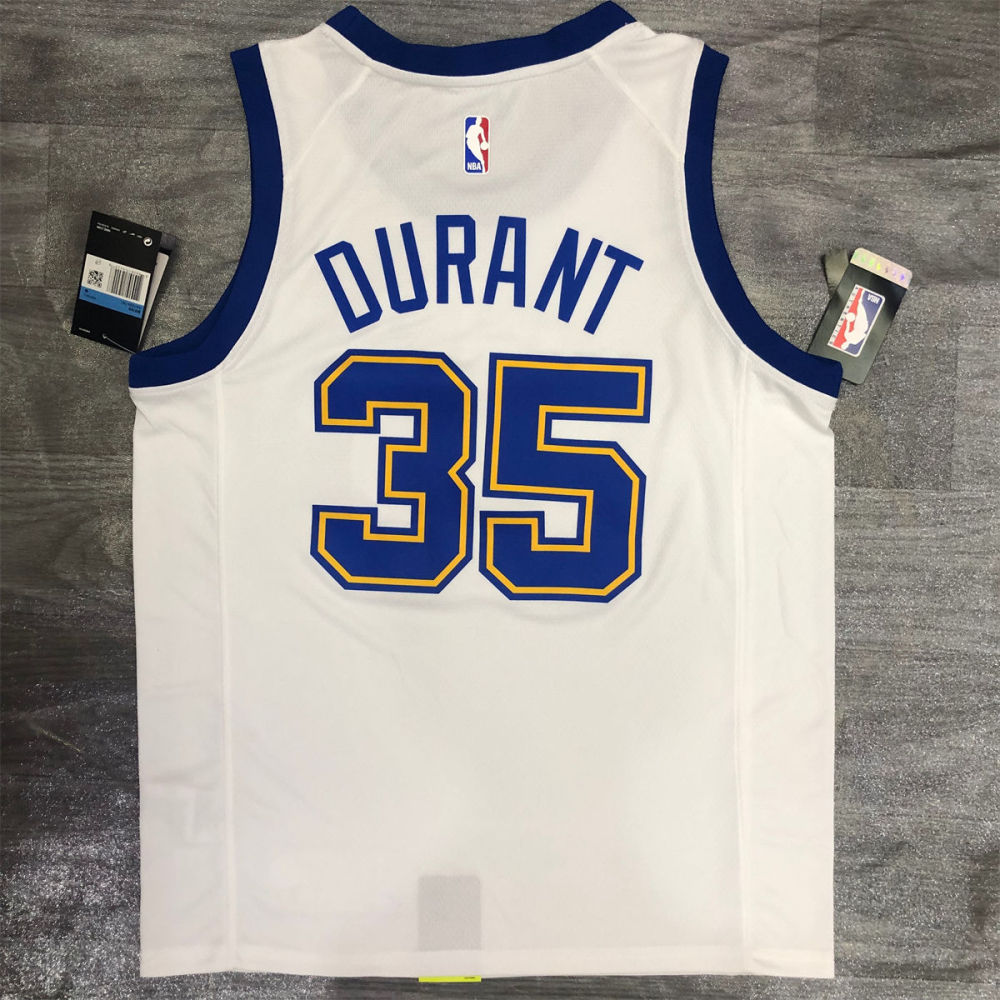 NBA Golden State Warriors Round neck White Jersey DURANT#35 S-XXL