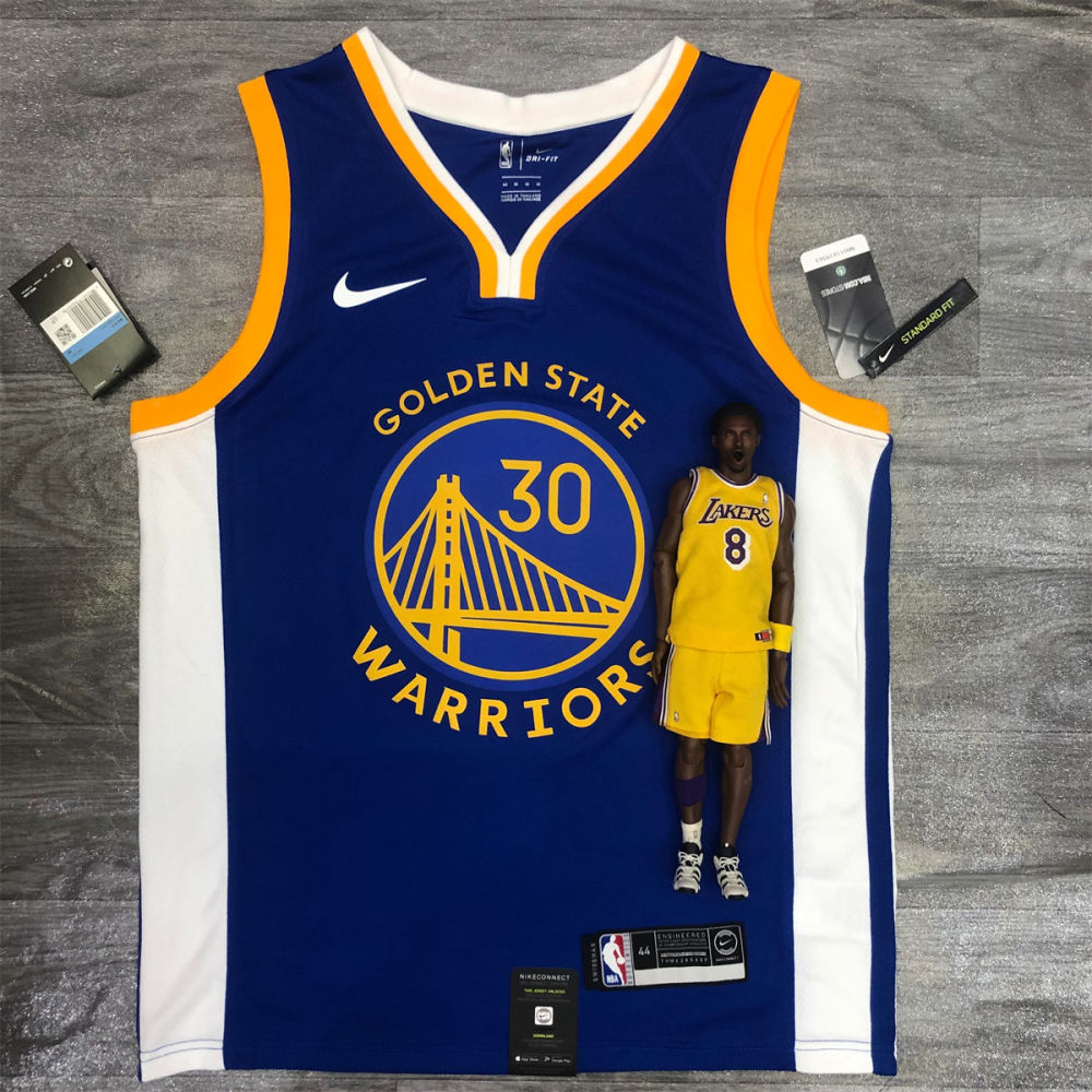 NBA Golden State Warriors V neck Blue Jersey CURRY#30 S-XXL