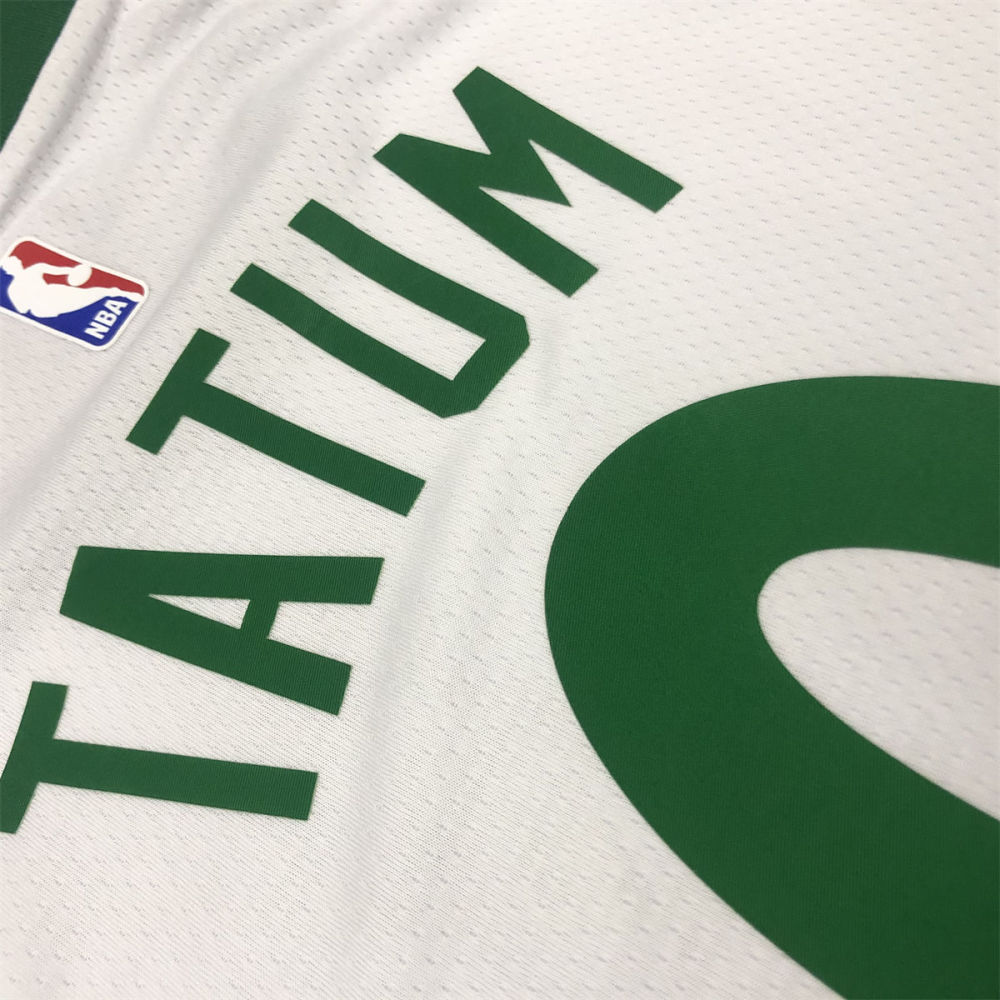 NBA Boston Celtics Round Neck White Jersey TATUM#0 S-XXL